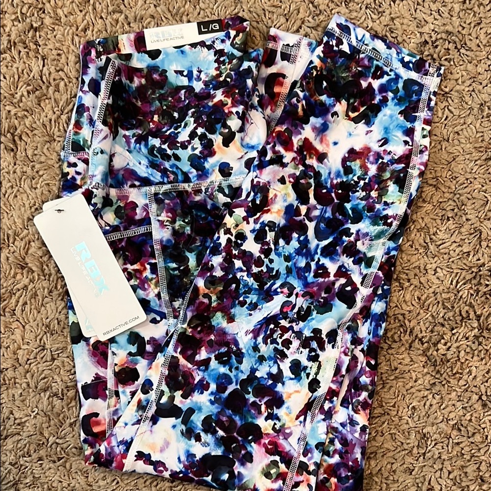 RBX Multicolor Abstract Leggings
